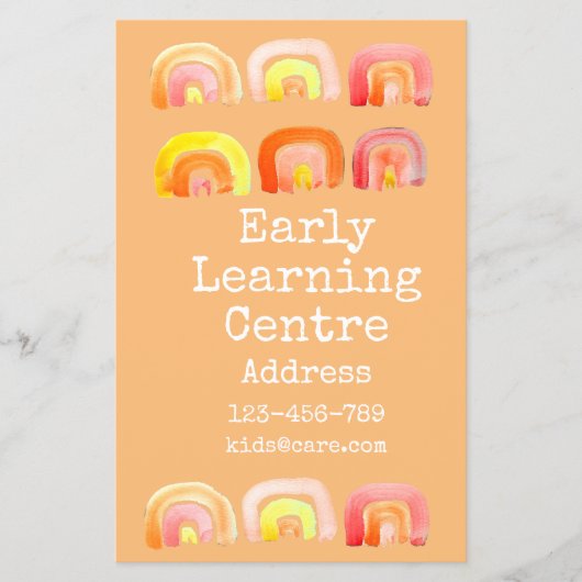 アーリー学ズセンターデイセイレインボー チラシ (正面)