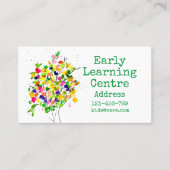 アーリー学ズデイケアカラフルツリービジネスカード 名刺 (正面)