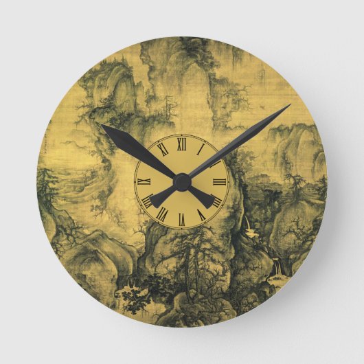 アーリー春&グーシー、ア中国のート/インペリアル中国 ラウンド壁時計 (正面)