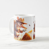 アールお洒落ドヴァルクマグ動物愛好家 コーヒーマグカップ (正面左)