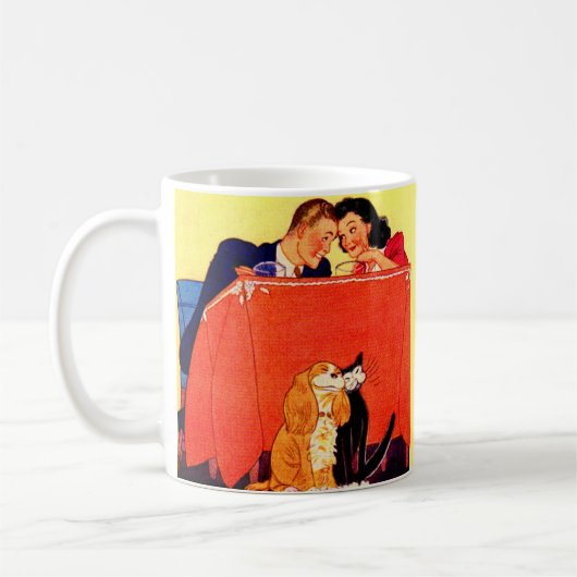 アールとドロシー、犬と猫 コーヒーマグカップ (左)