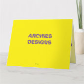 アールインスパイアイエローピンク緑の花びら カード (裏面)