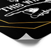 アールエレガントデコスタイルこの方法の指を指して ポスター (角)