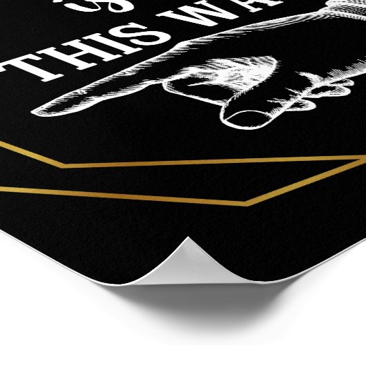 アールエレガントデコスタイルこの方法の指を指して ポスター (角)