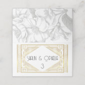 アールエレガントデコ金ゴールド折り畳み座席表 プレイスカード (外部開封)