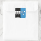 アールガウ州カントン国旗 スクエアシール (バッグ)