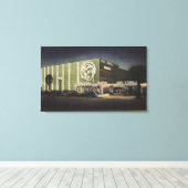 アールキャロルシアターのビュー – レストラン キャンバスプリント (インサイチュ (ウッドフロア))