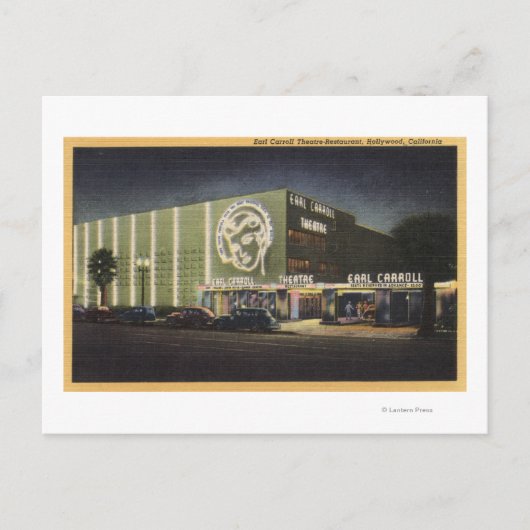 アールキャロルシアターのビュー – レストラン ポストカード (正面)