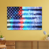 アールグランジアメリカン国旗#6 キャンバスプリント (インサイチュ (リビング))