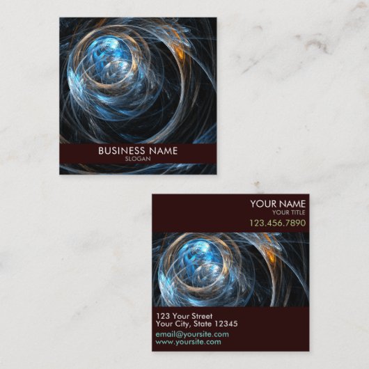 アールザワールド抽象芸術アートプロフェッショナル スクエア名刺 (正面/裏面)