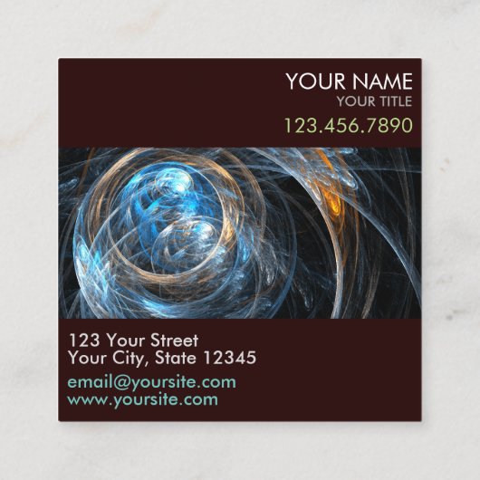 アールザワールド抽象芸術アートプロフェッショナル スクエア名刺 (裏面)