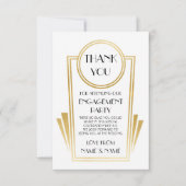 アールデコありがとう20s婚約ウェディングカード 招待状 (正面)