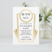 アールデコありがとう20s婚約ウェディングカード 招待状 (スタンド正面)
