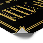 アールデコお願い記念結婚プリント ポスター (角)