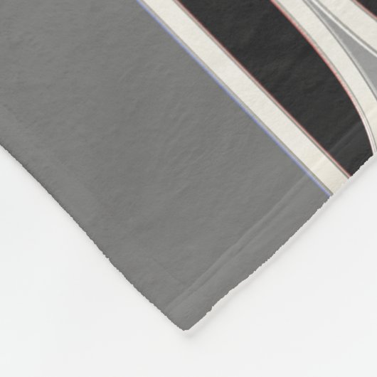 アールデコがモロッコを白黒で表示 フリースブランケット (角)