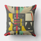 アールデコが世紀中葉に出会うモダン クッション (正面)