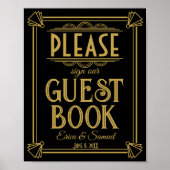 アールデコご予約のシンボルや象徴結婚にサイン ポスター (正面)