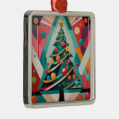 アールデコとバブル付きクリスマスツリー メタルオーナメント (右)