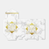 アールデコと感謝していの大理石の金箔 フェイバーボックス (折り畳みなし)