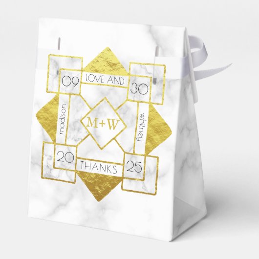 アールデコと感謝していの大理石の金箔 フェイバーボックス (裏面サイド)