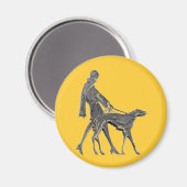 アールデコと犬 マグネット (正面/裏面)