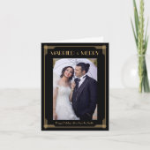 アールデコと結婚したメリークリスマスノートカード シーズンカード (正面)