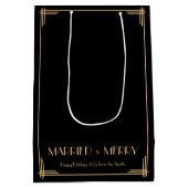 アールデコと結婚したメリークリスマス抱き枕 ミディアムペーパーバッグ (裏面)