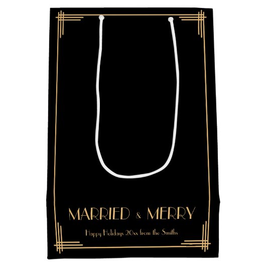 アールデコと結婚したメリークリスマス抱き枕 ミディアムペーパーバッグ (裏面)