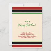 アールデコに彩られた1920年代のオープン ハウス ホリデー 招待状 (裏面)