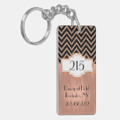 アールデコのばら色の金ゴールドのホテルKeychain キーホルダー (正面左)