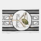 アールデコのカクテルのふきん キッチンタオル (横)