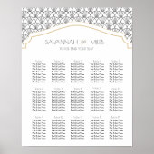 アールデコのカスタマイズ可能な座席表 ポスター (正面)