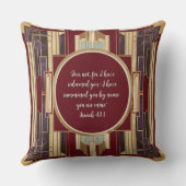 アールデコのカスタマイズ可能な聖句 クッション (裏面)