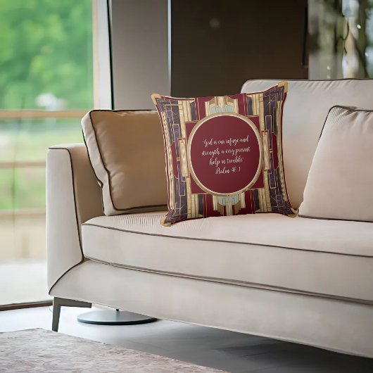 アールデコのカスタマイズ可能な聖句 クッション
