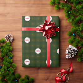 アールデコのカスタム写真またはロゴのクリスマスの作成 ラッピングペーパー