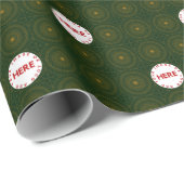 アールデコのカスタム写真またはロゴのクリスマスの作成 ラッピングペーパー (ロールコーナー)