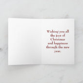 アールデコのカップルのメリークリスマスカード シーズンカード (内部)