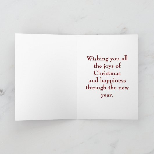 アールデコのカップルのメリークリスマスカード シーズンカード (内部)