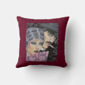 アールデコのカップル、装飾用クッション クッション (裏面)