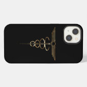 アールデコのカドゥケウス iPhoneケース (裏面横)