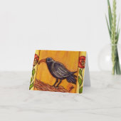 アールデコのカラスNotecard カード (正面)