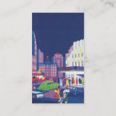 アールデコのカルカッタ都市劇場場面ハイコントラスト 名刺 (裏面)