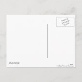 アールデコのキャンドルとホリー シーズンポストカード (裏面)