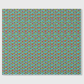 アールデコのクラムシェル(緑、赤く、水及び紫色) ラッピングペーパー (フラット)