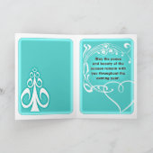 アールデコのクリスマスの精神状態 シーズンカード (内部)