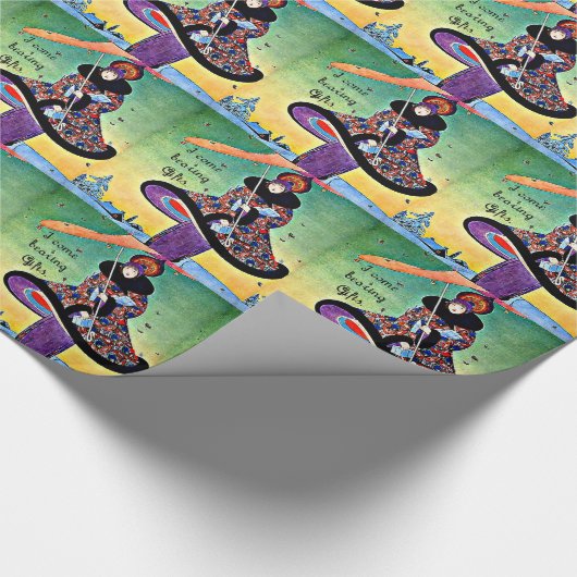 アールデコのクリスマス ラッピングペーパー (角)