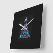 **アールデコのクリスマス**時計 スクエア壁時計 (傾斜)