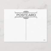 アールデコのクリスマス、紫色、ティール（緑がかった色）およびブラウンのPascaline シーズンポストカード (裏面)