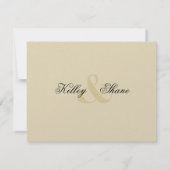 アールデコのシャンペンの氷の金属フェイクな子牛皮紙RSVP 出欠カード (裏面)