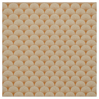 アールデコのスタイルの生地のこはく色ファン ファブリック